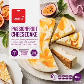 Pams Passionfruit Cheesecake